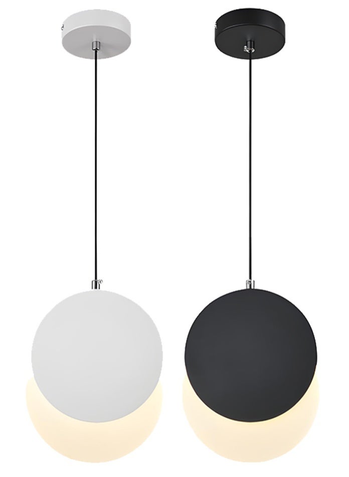 Indoor decorative pendant light 30000 hours long lasting white light warm light neutral light modern ceiling lamp energy saving hanging lighting for living room dining room home decoration（White） - Image 2