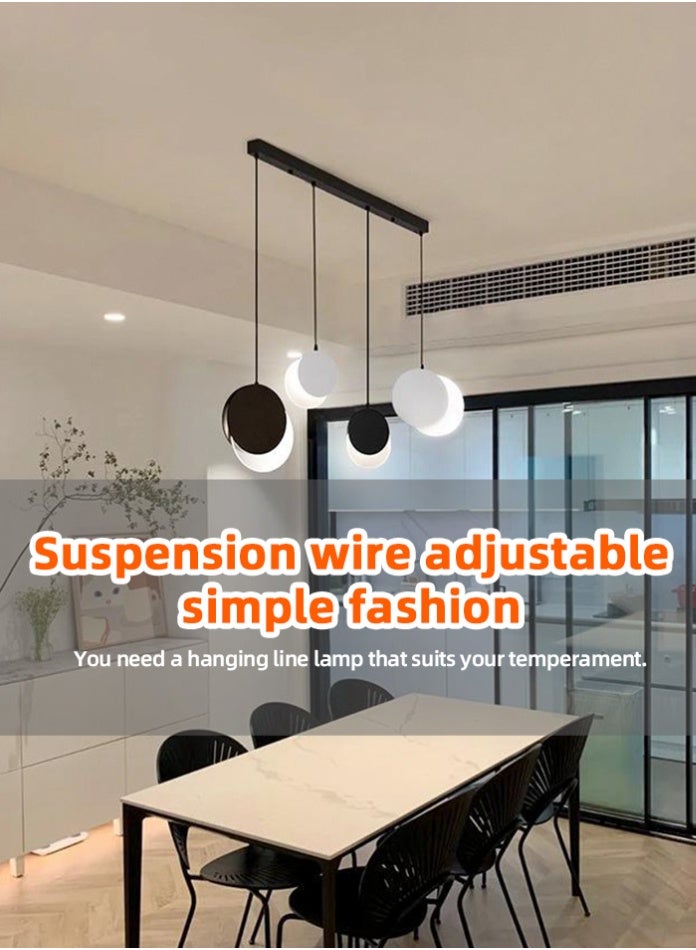 Indoor decorative pendant light 30000 hours long lasting white light warm light neutral light modern ceiling lamp energy saving hanging lighting for living room dining room home decoration（White） - Image 5