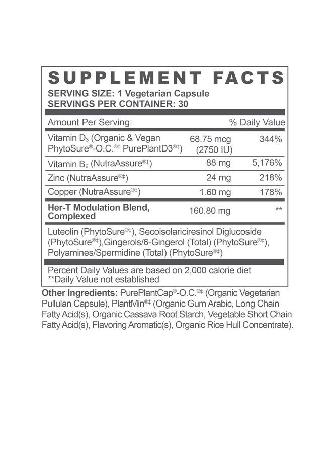 bioTE Nutraceuticals - HER-T - Healthy Testosterone Balance Support for Women (30 Capsules) - Image 3