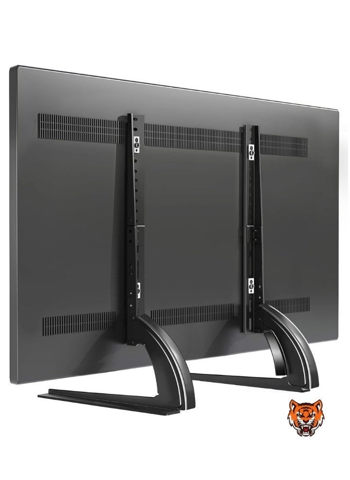 TIGER Universal Table Top TV Stand – Height Adjustable Mount for 27-65 Inch LCD/LED Flat/Curved Screen TVs, Holds up to 88 lbs, Max VESA 800x500mm  - Image 1