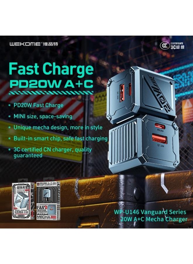 WEKOME - A charger with PD20W Fast Charge, built-in smart chip and safe fast charging. - Image 1