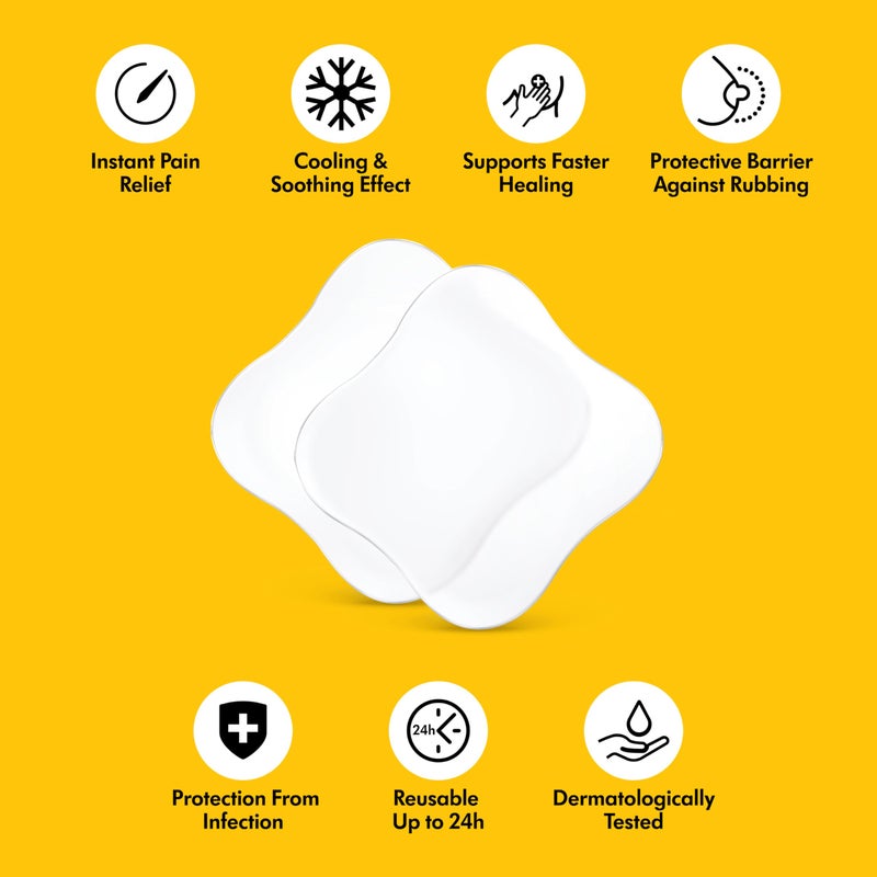 Medela Hydrogel Pads, Instant Pain Relief for Cracked or Sore Nipples from Breastfeeding and Pumping, Cooling Moisture Supports Natural Healing, Pack of 4 - Image 3