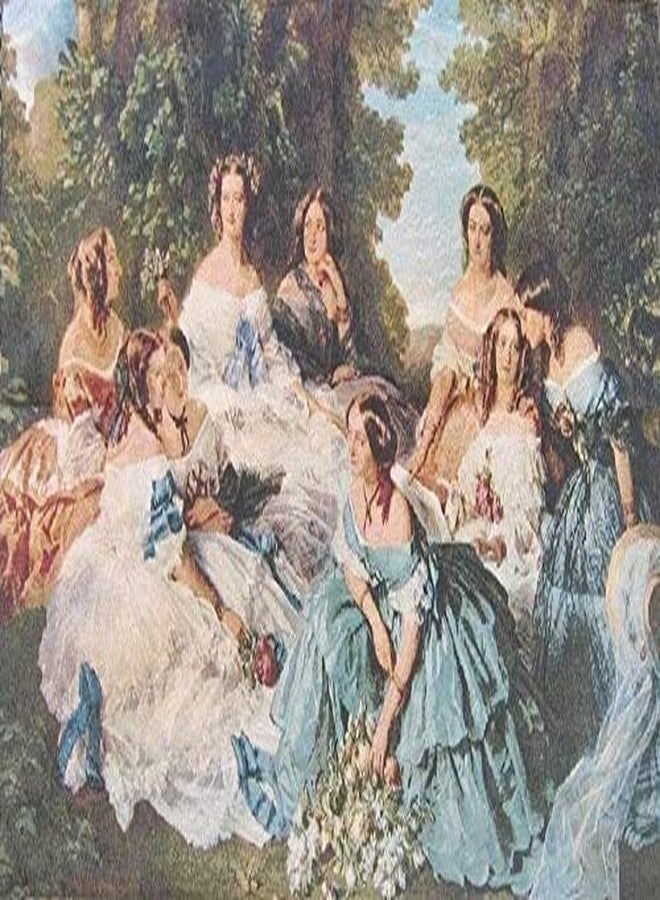 DaDa Bedding French Rococo Tapestry - 'Her Ladies in Waiting' Spanish Party Classical Baroque Woven Wall Hanging - Image 2