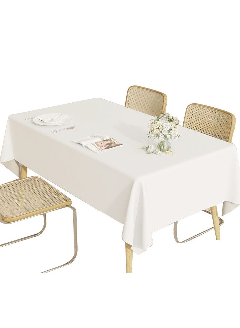 Table Cloth Elegant Creamy Color Tablecloth High Quality Waterproof Premium Coffee Mat Easy to Clean Banquet Party Dining Table Cover Oil Pollution Prevention  - Image 1