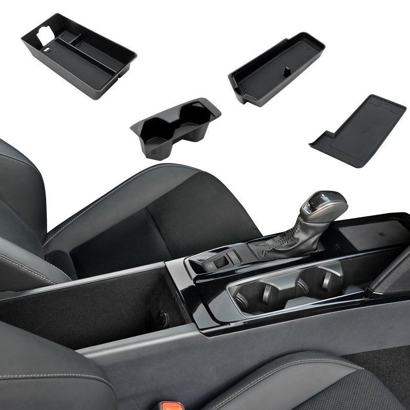 ELECFRESH 4PCS Center Console Organizer Tray for 2025 2026 Toyota Camry Accessories, Armrest Storage Box, Cup Holder, Wireless Charging Mat for Toyota Camry - Image 1