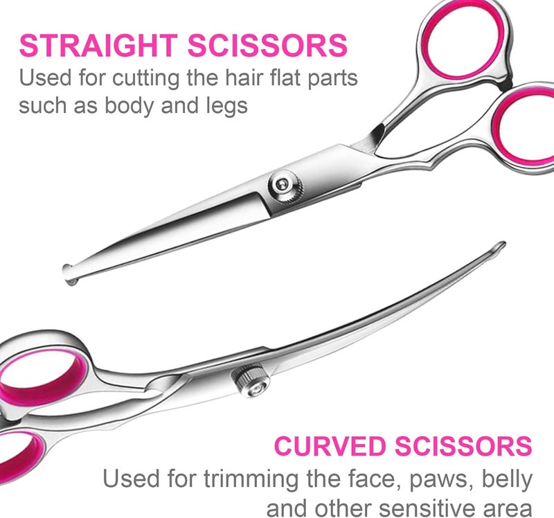 5-in-1 Dog Grooming Scissors Set with Safety Round Tips - Image 3