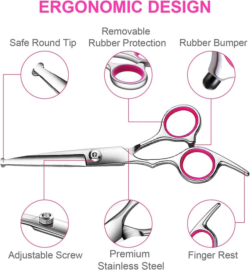 5-in-1 Dog Grooming Scissors Set with Safety Round Tips - Image 5