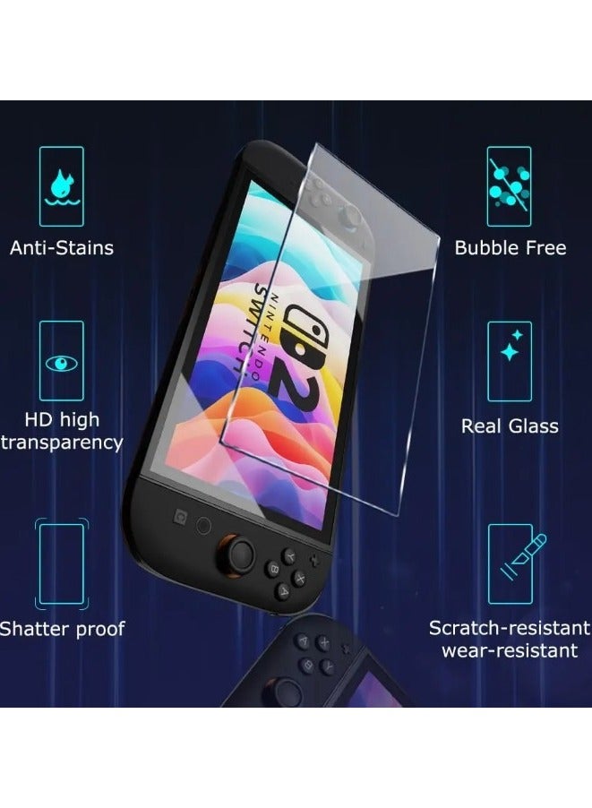 2 Pack Screen Protector for Nintendo Switch 2 [8 Inch] 2025 Model,  Top 9H+ Tempered Glass, HD Clear  - Image 4