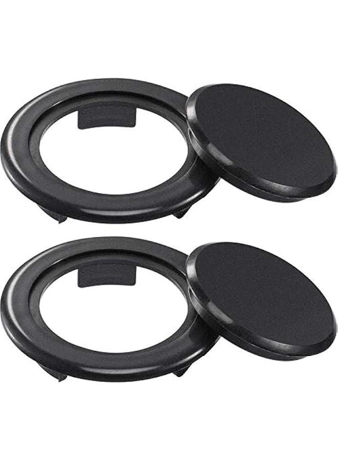 2 Sets 2 Inch Patio Table Umbrella Hole Ring and Cap Set, Standard Size Umbrella Thicker Hole Ring Plug and Cap Set(Translucent) - Image 1