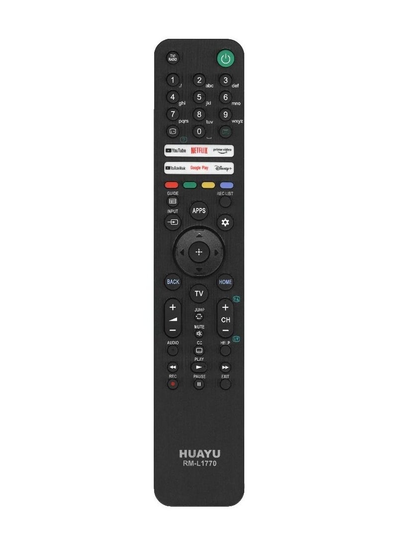 Huayu Universal Remote Control for Sony Smart LCD/LED TVs - Replacement for All Sony LCD LED HDTV Smart bravia TVs with YouTube Netflix Prime Video Disney+ & Google Play Buttons