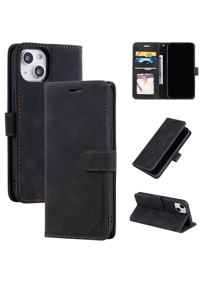S-TOP Case For iPhone 14 Skin Feel Anti-theft Brush Horizontal Flip Leather Phone Case - Image 1