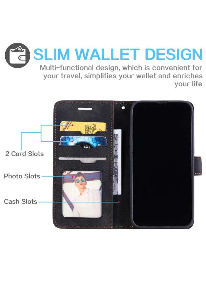 S-TOP Case For iPhone 14 Skin Feel Anti-theft Brush Horizontal Flip Leather Phone Case - Image 4