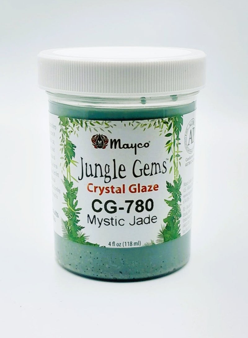 Lead Free Pottery and Ceramic Glaze Jungle Gems Crystal Glaze CG-780 Mystic Jade