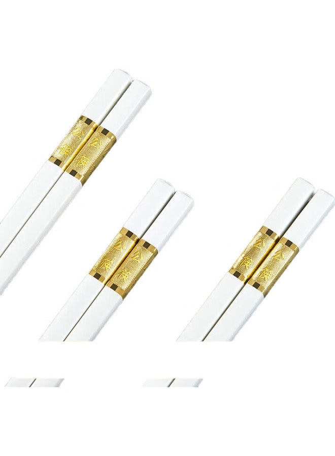 Yata Alloy Chopsticks, High-End Restaurant Chopsticks, Household Extended Chopsticks, Sterilizable Tableware Set, 27Cm*10 Pairs - Image 3