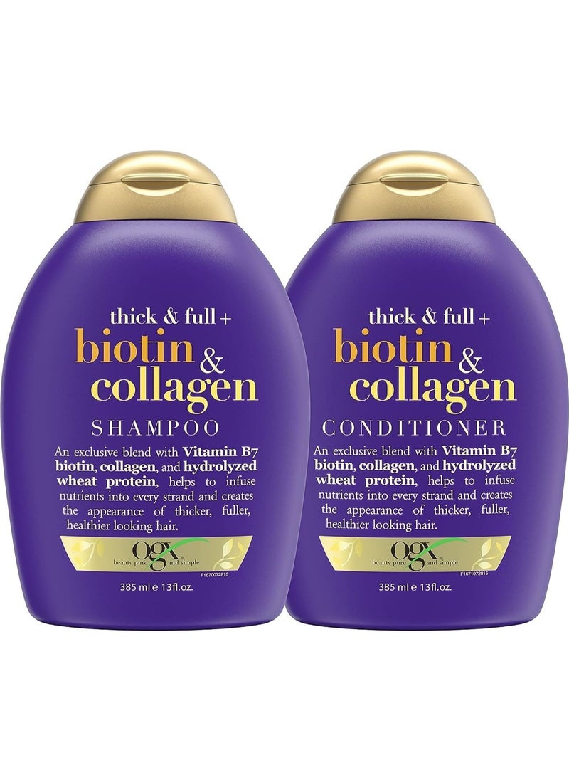 Ogx - Biotin And Collagen Shampoo Plus ConditionerPack of  2 - Image 1