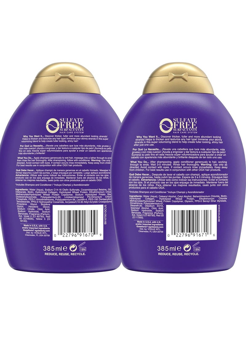 Ogx - Biotin And Collagen Shampoo Plus ConditionerPack of  2 - Image 1