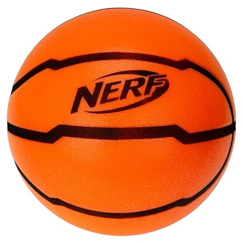 Nerf Quietcourt Silent Foam Basketball - Official Size Quiet Ball for Indoor Dribbling Practice + Drills - 29.5" Inch Kids + Youth Basketball - Never Goes Flat Foam Construction - Image 1