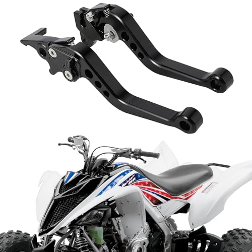 Wacece ATV Clutch and Brake Lever Set Adjustable Handle for Raptor YFM 700R 700 2008-2025 Black - Image 1