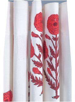 OJARIYA Pretty Pink 100 Percent Premium Cotton Hand Block Printed Curtains 274 X 152 Cm  - Image 5