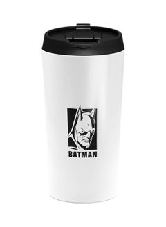 LIT Batman Black and White Printed Tumbler With Lid White/Black  - Image 1