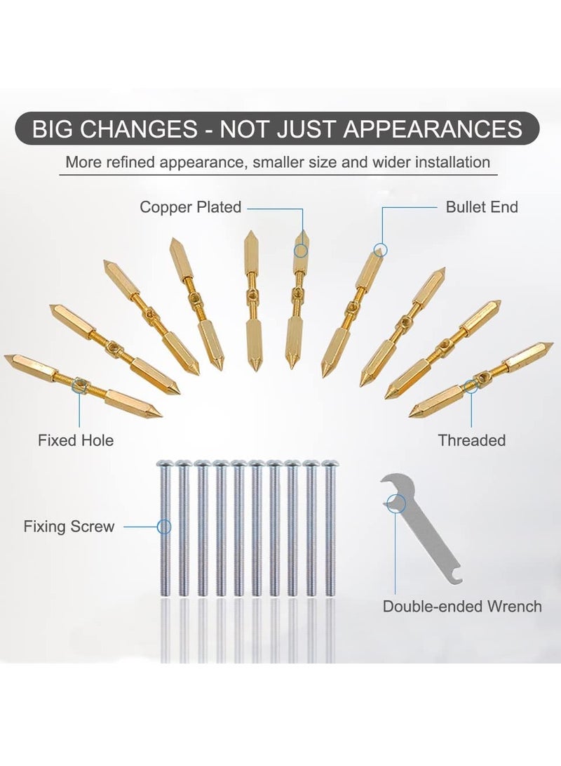 10-Piece Screw Support Bar Kit for Box Repair, Model 86, Wall-Mounted Switch Socket Box Repair Tool, Electrical Accessory (Gold) - Image 4