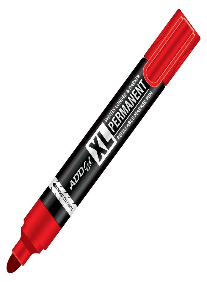 ADD Gel علبة أقلام تحديد دائمة جل XL، 10 قطع (أحمر) - Image 2