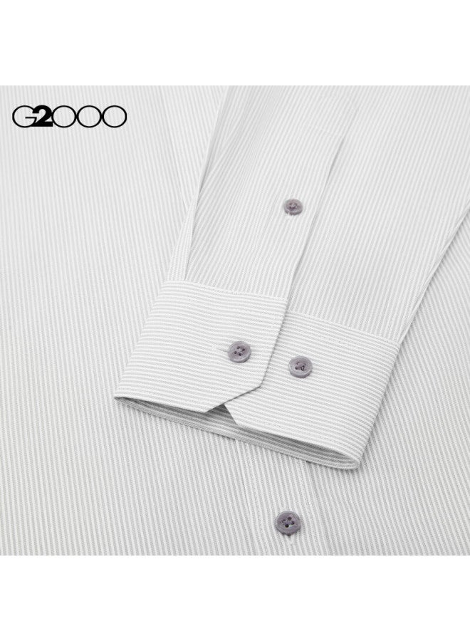 G2000 Autumn And Winter Mall-matching Soft Fashionable Tailored Long-sleeve Shirt, Gray, Size 05 - Image 3