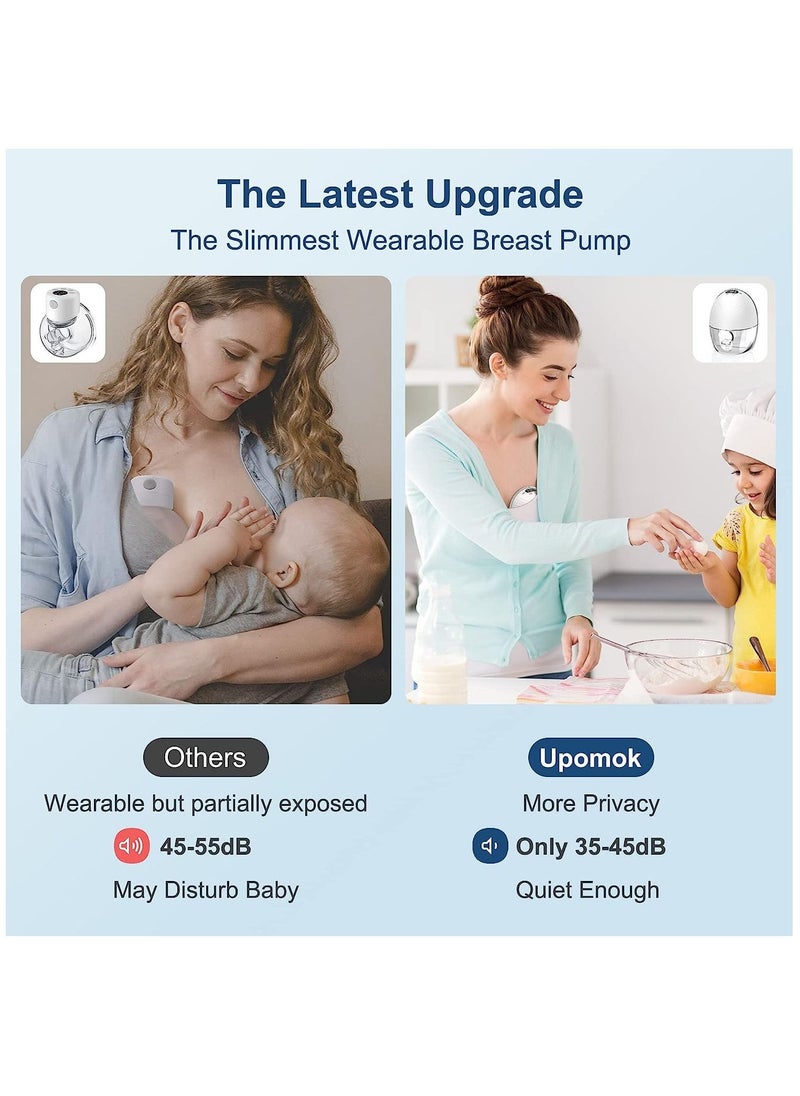 Arabest - Breast Pump Wearable Breast Pump Low Noise Painless Hands Free Electric Breast Pump White 1pc - Image 1