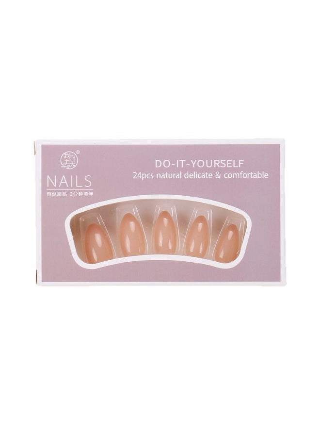 الحياةالبر تقالية أظافر تركيب فاخرة سهلة الاستخدام – 24 قطعة قابلة لإعادة الاستخدام – بألوان نيود، وردي، وذهبي كروم – مظهر صالون في المنزل - Image 5