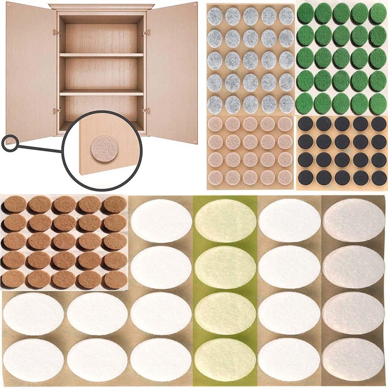 DIY Crafts 25, 25mm, Grey, 25 Pcs, 25mm-Dia 1" inch Furniture Felt Pads Diameter Round Self Adhesive Protects Kitchen Cabinets, Drawers, Desks and Furniture Against Bum(25, 25mm, Grey) - Image 1