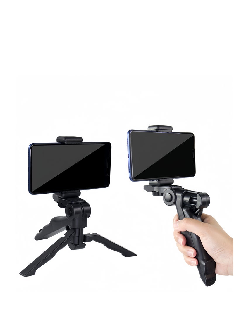 Mini Tabletop Tripod Stand Handheld Grip Stabilizer Black  - Image 1