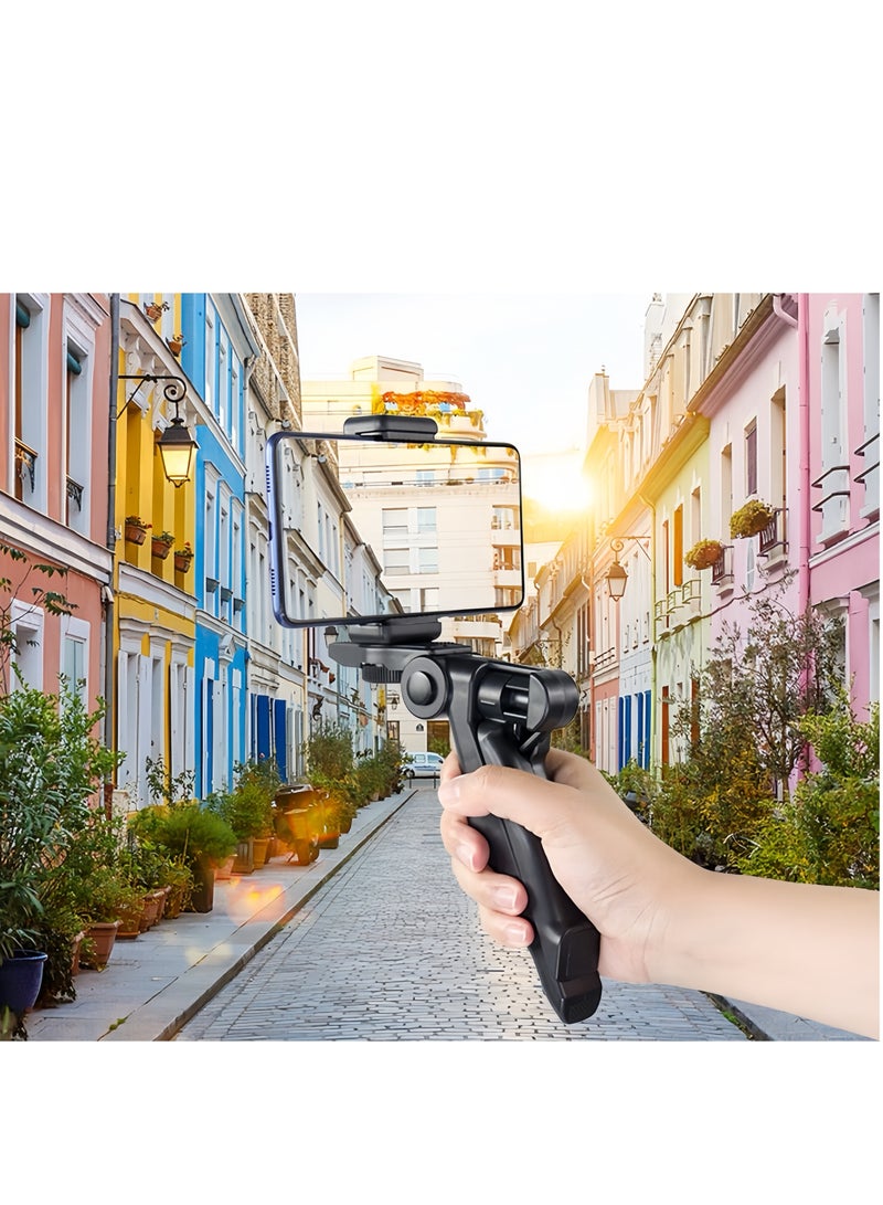 Mini Tabletop Tripod Stand Handheld Grip Stabilizer Black  - Image 3