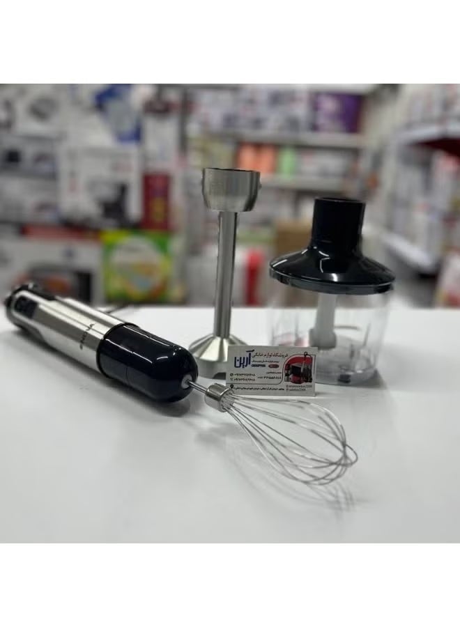 Nova NHB-109FP5 600W Hand Blender with Stainless Steel Blade, Dual Speed & 12 Variable Speed Settings, Chopper Bowl, Whisk, Beaker for Blending, Chopping, Mixing, Whisking & Pureeing - Image 2