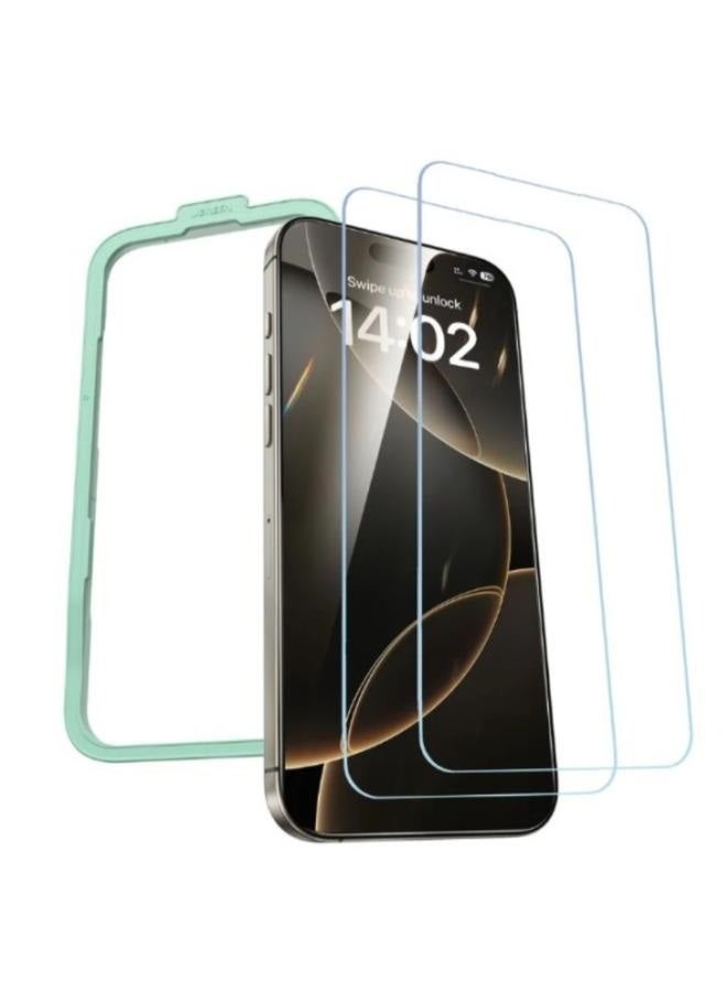 UGREEN HD Screen Protector with Installation Frame for iPhone 16 Pro (2-Pack) - Image 1