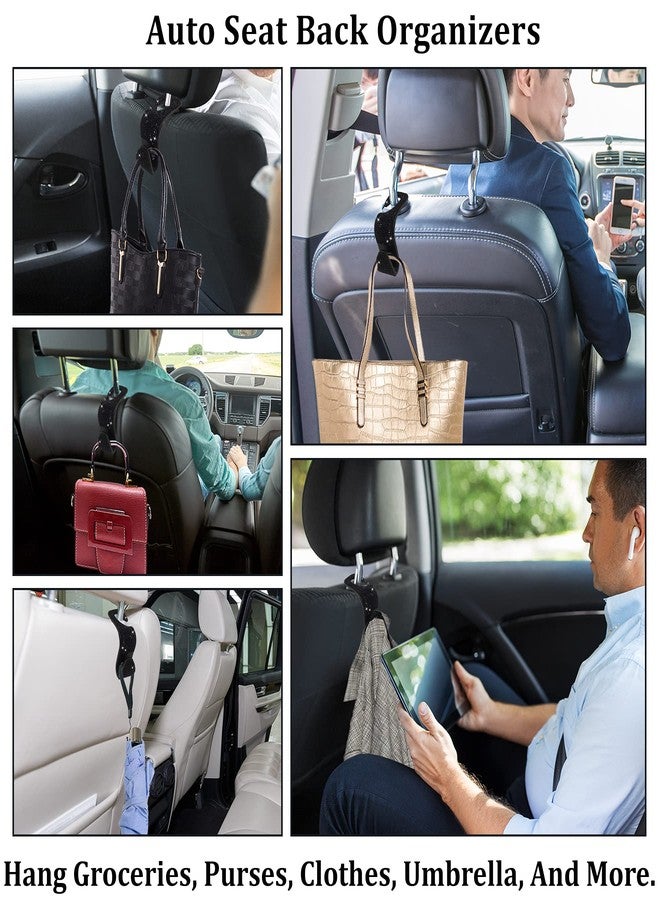 Dermasy 2 Pack Car Hooks, 2021 New Bling Rhinestones Crystal Hooks Car Decorations Auto Seat Back Organizers Strong and Durable Backseat Hanger Storage Universal for SUV Truck Vehicle (Black) - Image 5