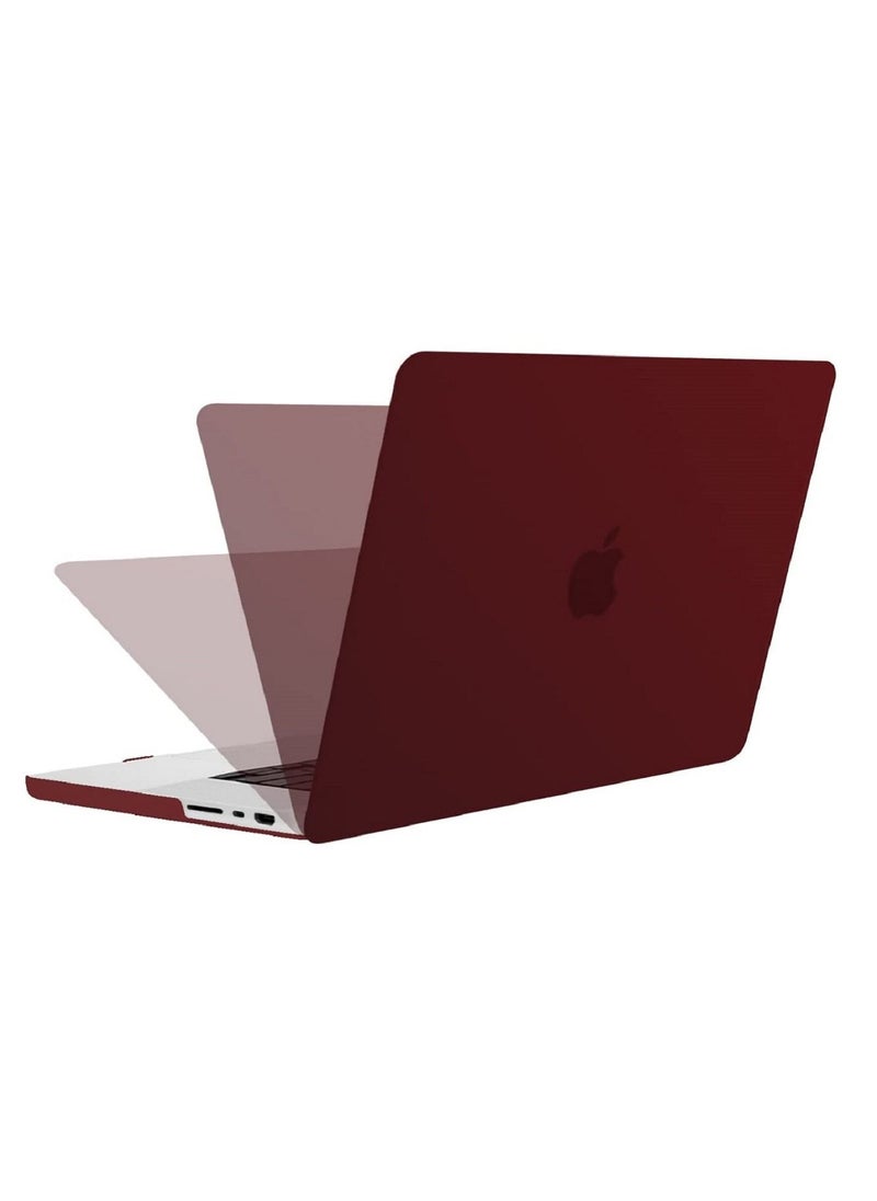 AMM Protective Hard Shell Case with US Layout Russian English Keyboard Cover Compatible for MacBook Pro 14-Inch M4/M3/M2/M1 Pro/Max with Liquid Retina XDR Display Touch ID Model:-A3401/A3112/A2992/A2918/A2779/A2442 Release 2021/2022/2023" Wine Red  - Image 4