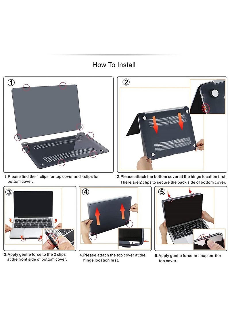 AMM - Protective Hard Shell Case with US Layout Russian English Keyboard Cover Compatible for MacBook Pro 14-Inch M4/M3/M2/M1 Pro/Max with Liquid Retina XDR Display Touch ID Model:-A3401/A3112/A2992/A2918/A2779/A2442 Release 2021/2022/2023" Wine Red - Image 1
