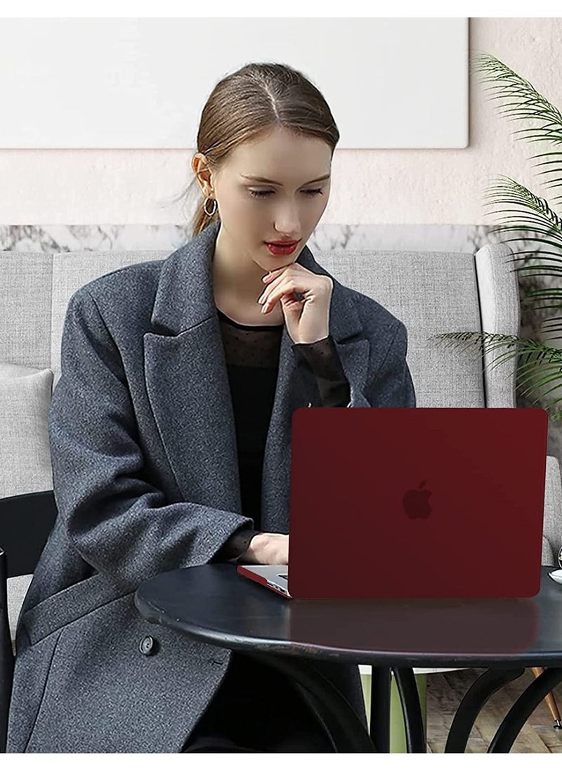 AMM Protective Hard Shell Case with US Layout Russian English Keyboard Cover Compatible for MacBook Pro 14-Inch M4/M3/M2/M1 Pro/Max with Liquid Retina XDR Display Touch ID Model:-A3401/A3112/A2992/A2918/A2779/A2442 Release 2021/2022/2023" Wine Red  - Image 5