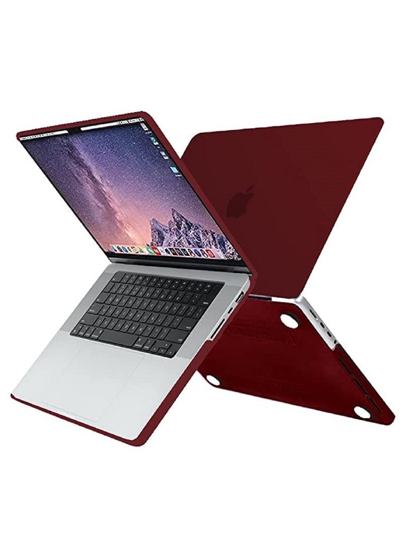 AMM Protective Hard Shell Case with US Layout Russian English Keyboard Cover Compatible for MacBook Pro 14-Inch M4/M3/M2/M1 Pro/Max with Liquid Retina XDR Display Touch ID Model:-A3401/A3112/A2992/A2918/A2779/A2442 Release 2021/2022/2023" Wine Red  - Image 3