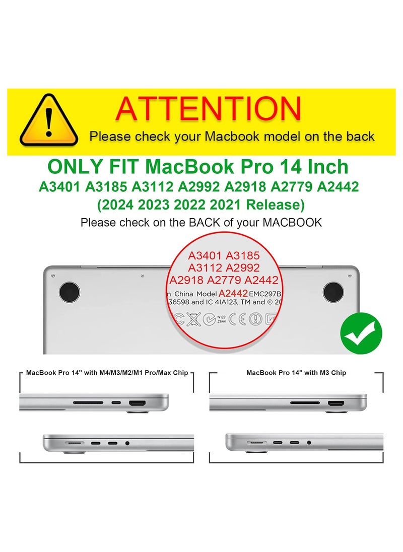 AMM Protective Hard Shell Case with US Layout Russian English Keyboard Cover Compatible for MacBook Pro 14-Inch M4/M3/M2/M1 Pro/Max with Liquid Retina XDR Display Touch ID Model:-A3401/A3112/A2992/A2918/A2779/A2442 Release 2021/2022/2023" Wine Red  - Image 2