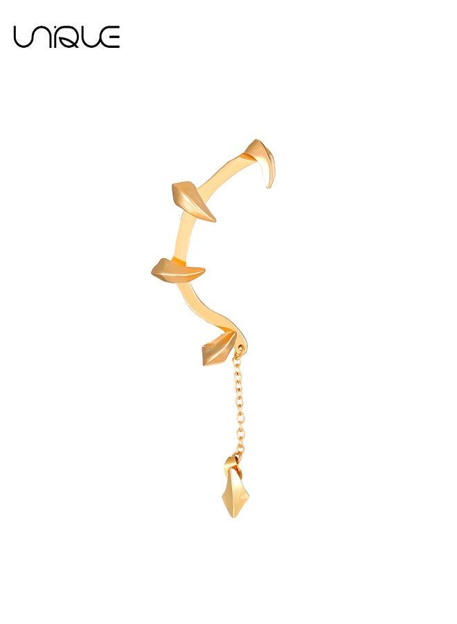 يونيك 1 قطعة خطاف أذن - خطافات أذن ذهبية - بدون خطافات أذن ثاقبة - أنيقة وبسيطة - مناسبة لحفل التخرج تأثيري - هدايا - Image 1