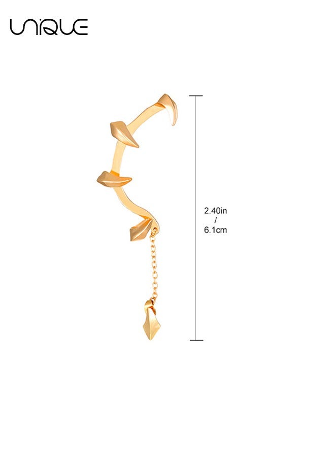 يونيك 1 قطعة خطاف أذن - خطافات أذن ذهبية - بدون خطافات أذن ثاقبة - أنيقة وبسيطة - مناسبة لحفل التخرج تأثيري - هدايا - Image 2