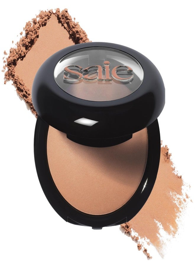 Saie SuperSuede Radiant Baked Bronzer Powder - Hydrating, Long-Lasting + Blurring Powder Bronzer for a Warm, Natural Glow - With Squalane + Jojoba - Talc-Free + Vegan Face Makeup - Palermo (0.28 oz) - Image 1