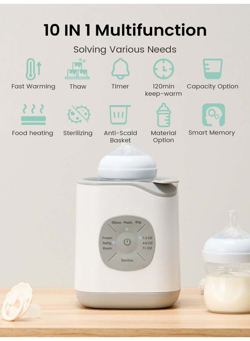 GROWNSY 10-in-1 Fast Baby Bottle Warmer | Breast Milk & Formula Warmer | Baby Food Defrost & Sterilizer | Smart Temperature Control | Night Feeding | Baby Feeding Essentials - Image 4