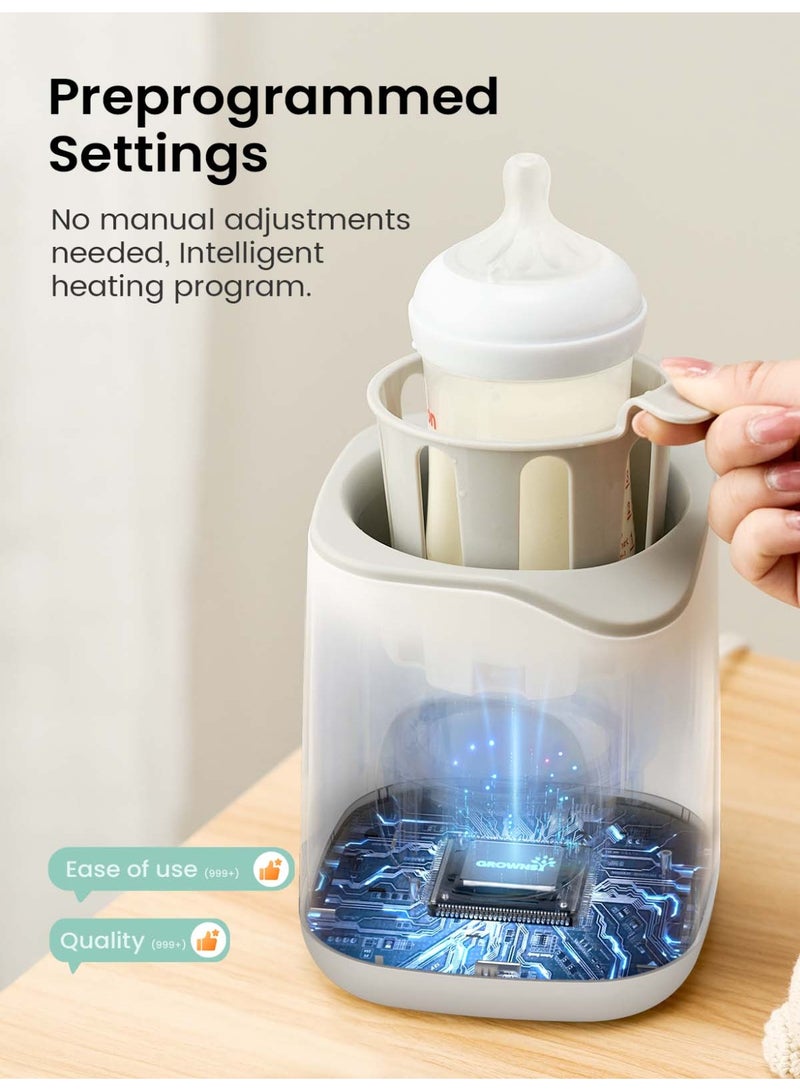 GROWNSY 10-in-1 Fast Baby Bottle Warmer | Breast Milk & Formula Warmer | Baby Food Defrost & Sterilizer | Smart Temperature Control | Night Feeding | Baby Feeding Essentials - Image 5
