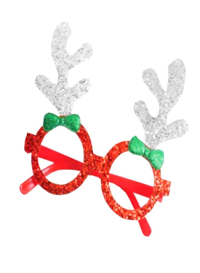 Marvorld Adorazone Christmas Party Supplies Christmas Eyeglasses Goggles, Merry Christmas Party Props - Party Favors Christmas Gift for Kids (Reindeer Silver (Pack of 6)) - Image 1