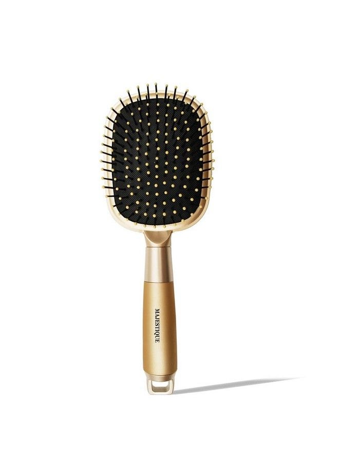 MAJESTIQUE Paddle Hair Brush Premium Golden Series Flat Hair Brush Refresh And Extend Paddle Detangler For All Hair Types Hair Brush Women Men And Girls  - Image 1