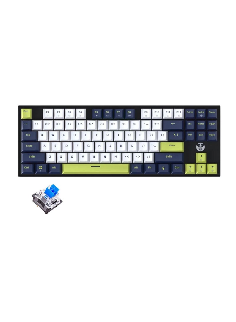FANTECH MK877S ATOM 87S MORI RGB Mechanical Gaming Keyboard, Blue Switch, 87% TKL Layout, Backlit Keyboard - Image 1