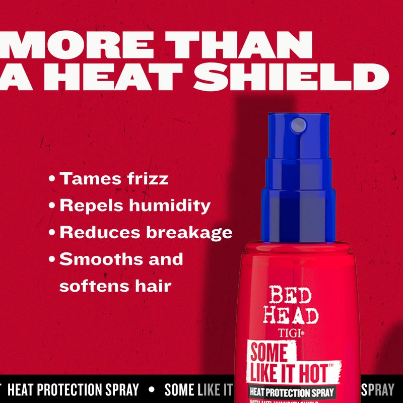 TIGI Bed Head Some Like It Hot Heat Styling and Protection Spray with Anti-Humidity Shield, Tames Frizz and Reduces Breakage, 3.38 fl oz - Image 3