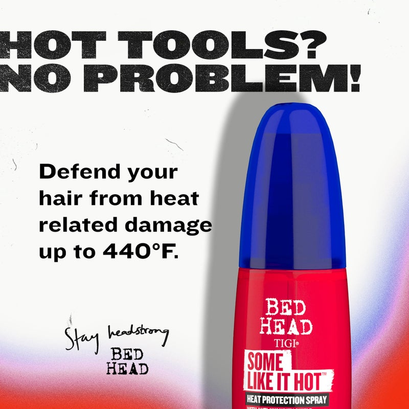 TIGI Bed Head Some Like It Hot Heat Styling and Protection Spray with Anti-Humidity Shield, Tames Frizz and Reduces Breakage, 3.38 fl oz - Image 2